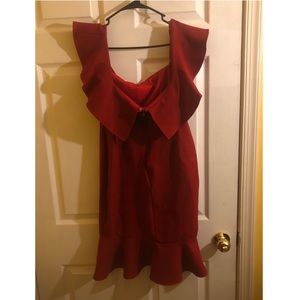 Women’s Red Ruffle Dress